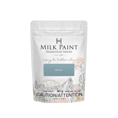 Maitomaali Homestead house milk paint. Maitomaali on aito kalkkimaali, se sisältää aitoa kalkkia, maidon kaseiinia sekä väripigmenttinä aitoa luonnon micajauhetta.