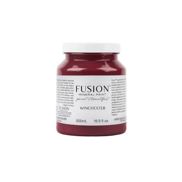 Winchester – Barokin ajan inspiroima burgundinpunainen (tumma viininpunainen, joka taittaa vahvasti violettiin), joka vangitsee huomiosi vuosisatojen läpi kestäneellä houkuttelutaidollaan. Fusion Mineral Paint on loistava valinta niin diy harrastajalle kuin ammattilaiselle. Entisöinti ja perinnemaalaus onnistuu myös Fusionilla. Sävyjä on yli 60. Fusion on myrkytön ja helppo mineraalimaali. Kalkkimaali ja huonekalumaali kalpenee tämän rinnalla!