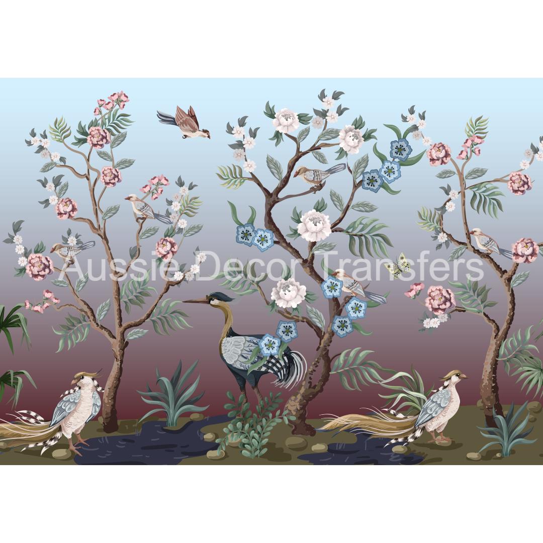 Julisteprintti | Crane & Pheasants