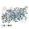 Azure Blossom ReDesign with Prima – sinisävyinen herkät ruusut ja damask-kuvio siirtokuva huonekalujen sisustukseen.