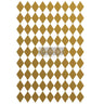 Gold Harlequin ReDesign with Prima – kultainen salmiakkiruutukuvio siirtokuva huonekalujen sisustukseen.