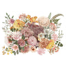 Woodland Floral ReDesign with Prima – harmoninen vaaleanpunainen ja keltainen metsäkukkakuvio siirtokuva kalusteille ja esineille.