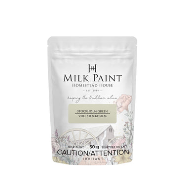 Maitomaali Homestead house milk paint. Maitomaali on aito kalkkimaali, se sisältää aitoa kalkkia, maidon kaseiinia sekä väripigmenttinä aitoa luonnon micajauhetta. 