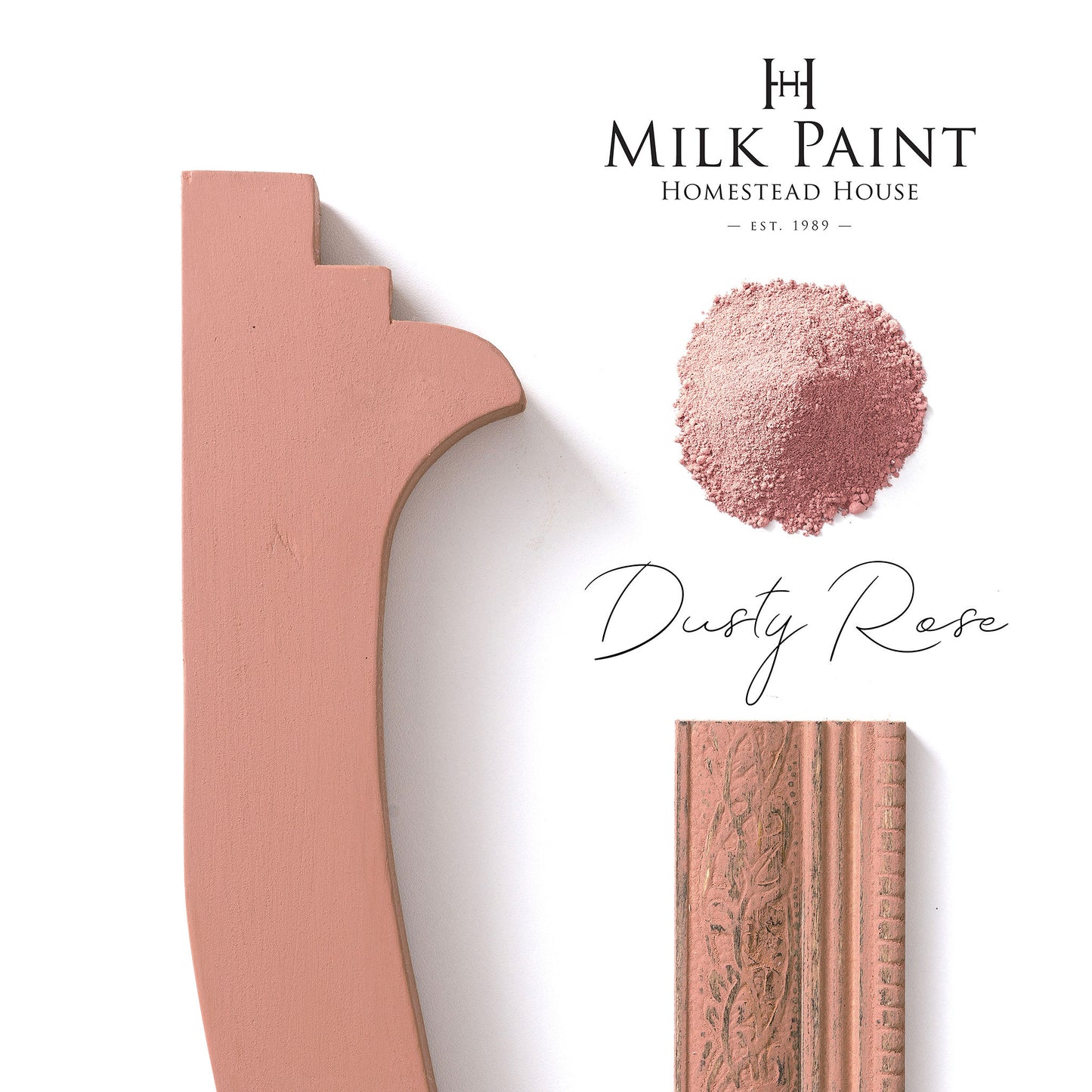 Dusty Rose - Vintage pinkki, hieman oranssiin vivahtava.  Uudenlainen sekoita-ja-maalaa maitomaali tuo uusia sävyjä käyttöösi. Lisää vain vettä ja maali on valmis. Maitomaali on aito kalkkimaali, se sisältää aitoa kalkkia (ei liitujauhoa), maidon kaseiinia sekä väripigmenttinä aitoa luonnon micajauhetta. 