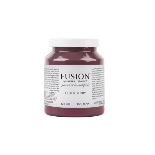 Elderberry – Kuninkaallisen näyttävää, tyylikästä purppuraa. Tämä violetinpunaiseen vivahtava sävy tuo kotiisi herkullisen, laskelmoidun tilkan tunnelmallisuutta. Fusion Mineral Paint on loistava valinta niin diy harrastajalle kuin ammattilaiselle. Entisöinti ja perinnemaalaus onnistuu myös Fusionilla. Sävyjä on yli 60. Fusion on myrkytön ja helppo mineraalimaali. Kalkkimaali ja huonekalumaali kalpenee tämän rinnalla! 