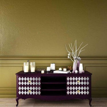 ReDesign with Prima Black Harlequin – klassinen musta salmiakkiruutu siirtokuva kalusteille ja pinnoille.