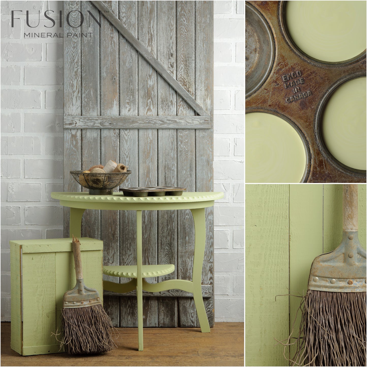 Kirkas ja herkullinen omenan vihreä. Väri sopii mainiosti kaikkien keltaisten kanssa - olipa sävy sitten matta tai kirkas. Kokeile valkoisen viereen ja huomaa kuinka tämä sävy loistaa! Fusion Mineral Paint on loistava valinta niin diy harrastajalle kuin ammattilaiselle. Entisöinti ja perinnemaalaus onnistuu myös Fusionilla. Sävyjä on yli 60. Fusion on myrkytön ja helppo mineraalimaali. Kalkkimaali ja huonekalumaali kalpenee tämän rinnalla!